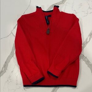 Janie and Jack the Half Zip Sweater, Bradbury Red, 3T